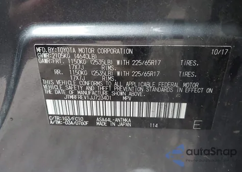 2018 Toyota Rav4 Xle from USA, damaged, VIN JTMRFREV1JJ723401